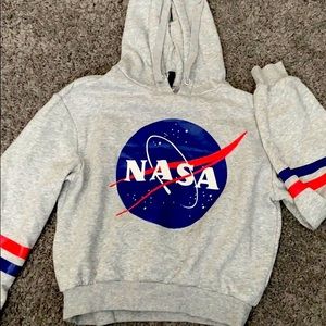 NASA cropped hoodie